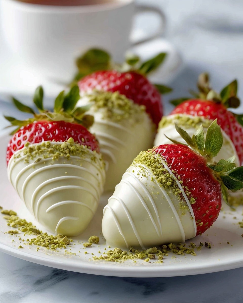 Matcha Covered Strawberries
