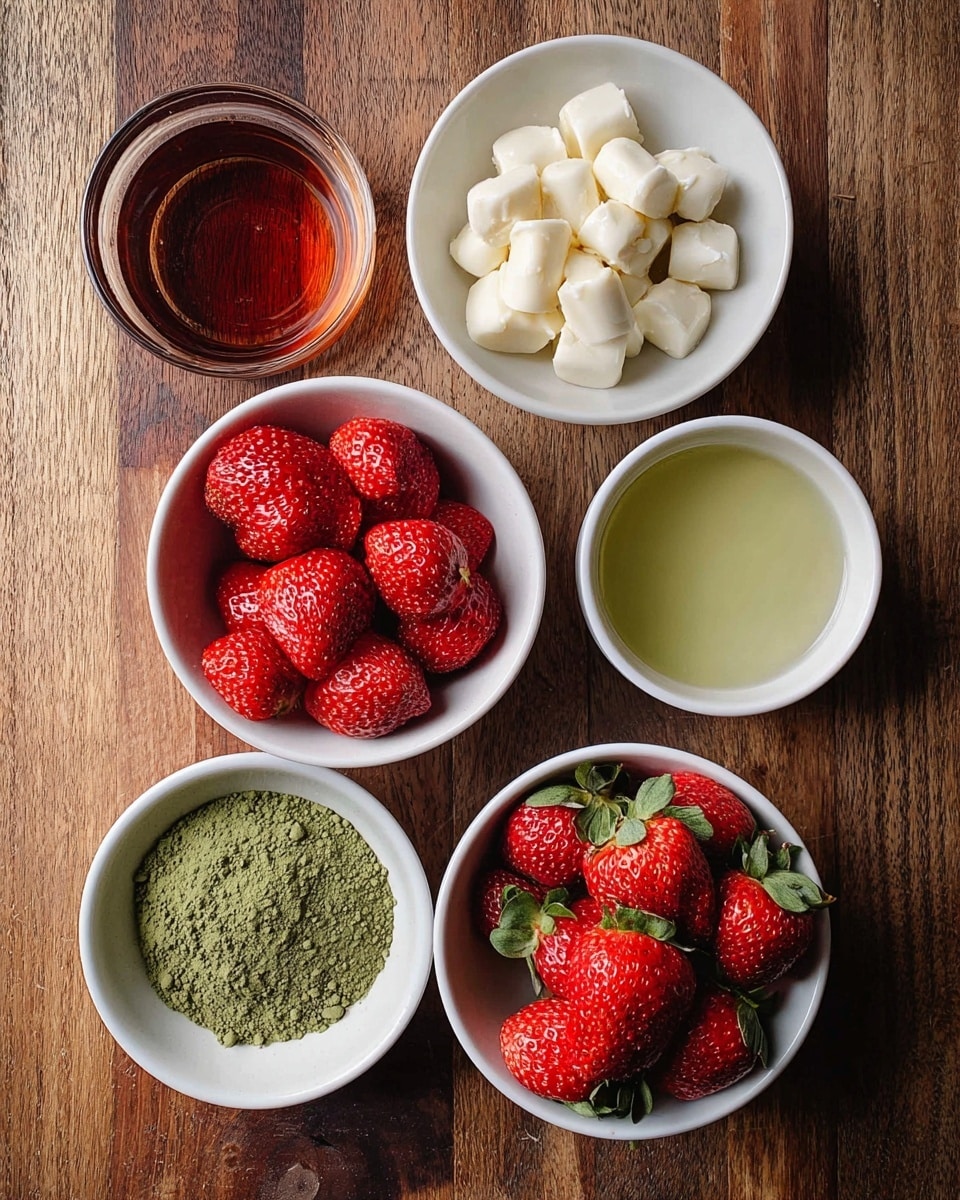 Matcha Covered Strawberries