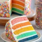 Naked Pastel Rainbow Cake