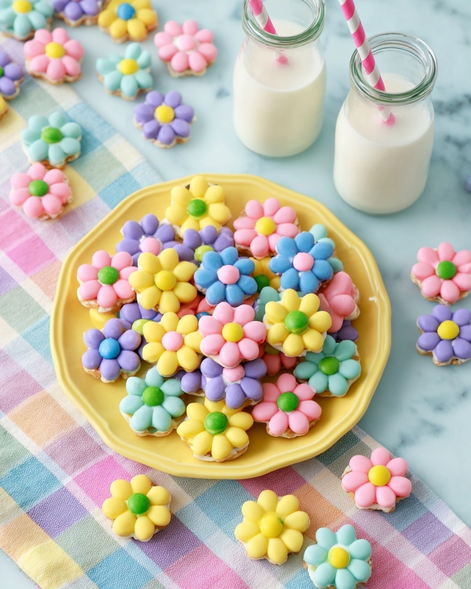 Colorful Pretzel Flowers