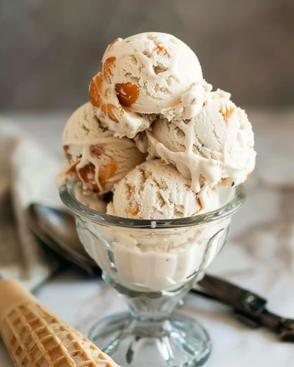 Roasted Persimmon Vanilla Bean Ice Cream