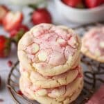 Strawberry Cake Mix Cookies