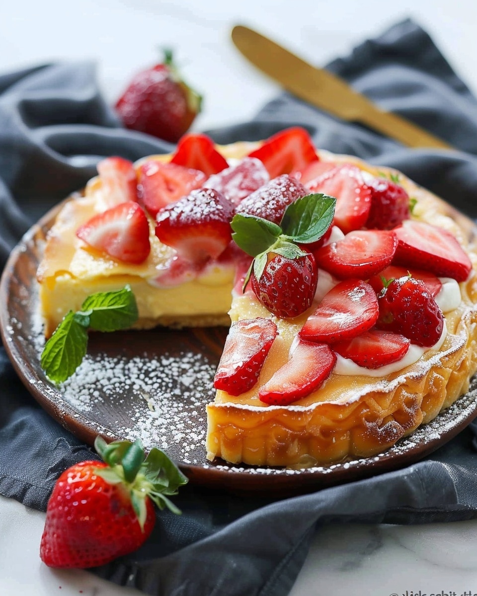 Strawberry Flan