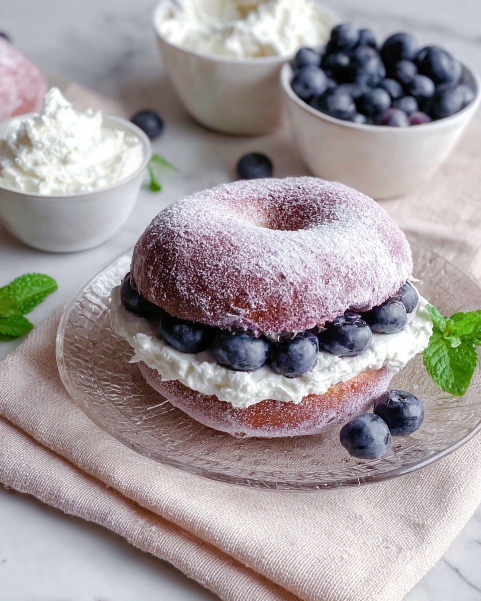 Wild Blueberry Greek Yogurt Bagels