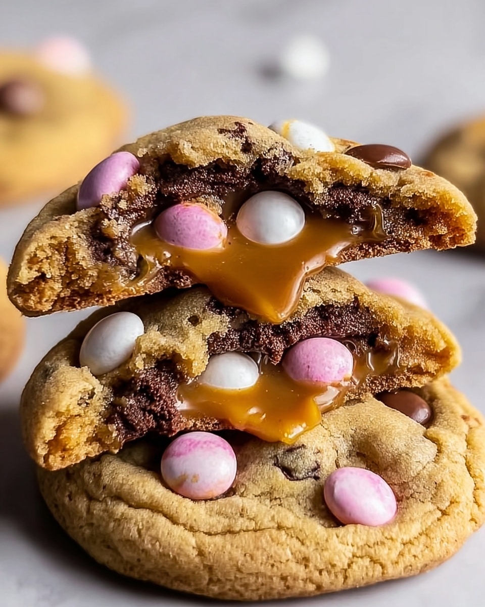 Creme Egg Stuffed Cookies