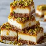 Greek Honey Pistachio Cheesecake Bars: Creamy Delight!
