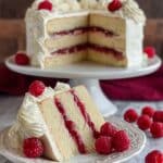 Vanilla Bean Cake with Raspberry Filling