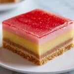 Brown Butter Lemon Bars with Strawberry Glaze