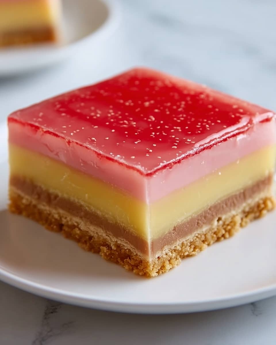 Brown Butter Lemon Bars with Strawberry Glaze