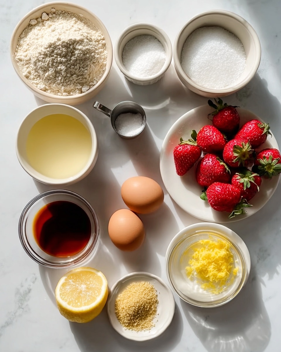 Brown Butter Lemon Bars with Strawberry Glaze