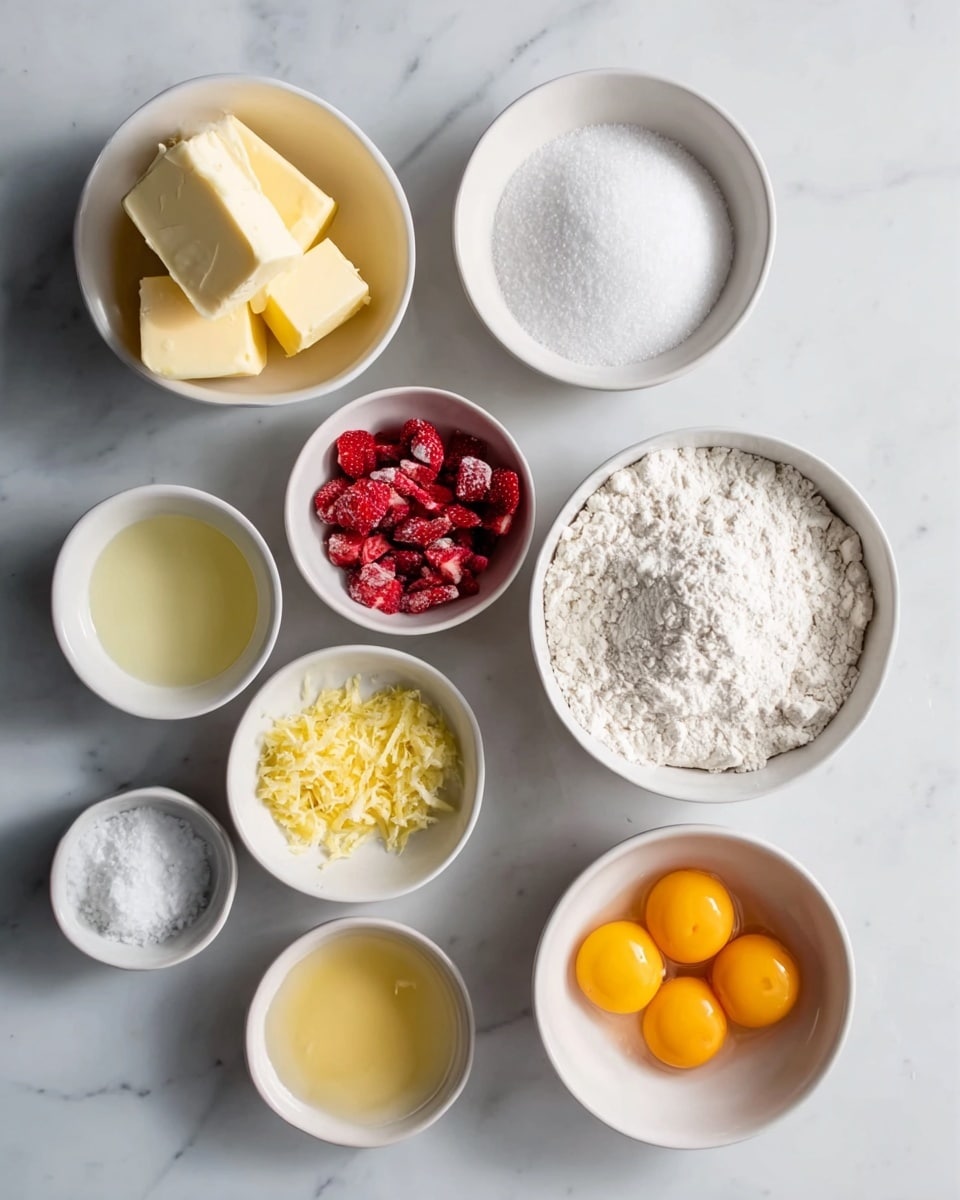 Lemon Bars with Freeze-Dried Strawberry Topping Recipe