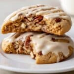 Maple Pecan Cookies with Maple Glaze