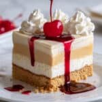No-Bake Banana Pudding Bars with Cherries