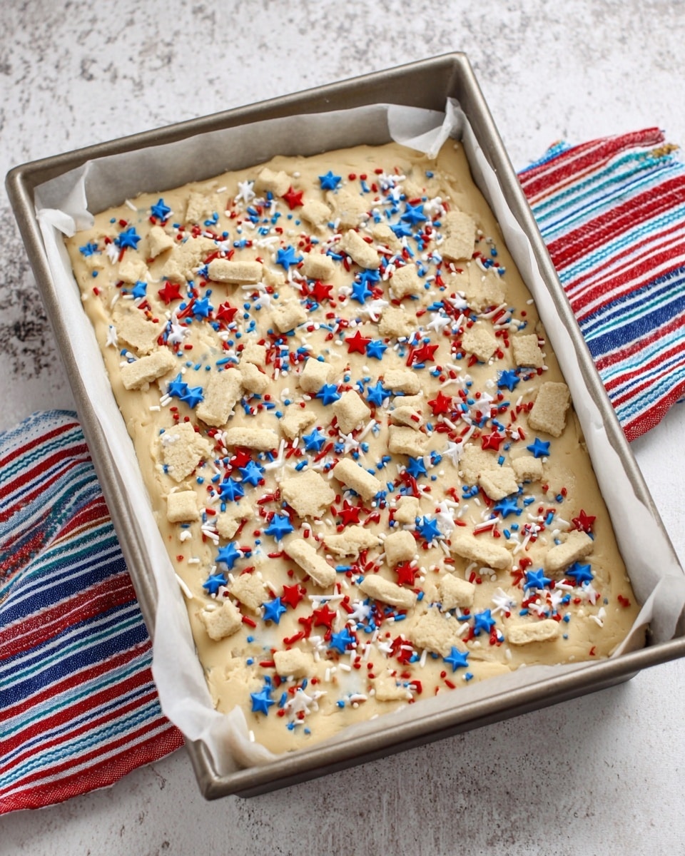 Patriotic Funfetti Blondies