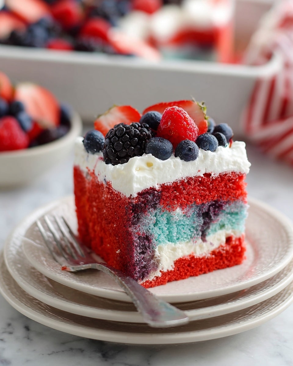 Red White and Blue Marble Cake Recipe