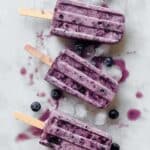 Blueberry Basil Popsicles