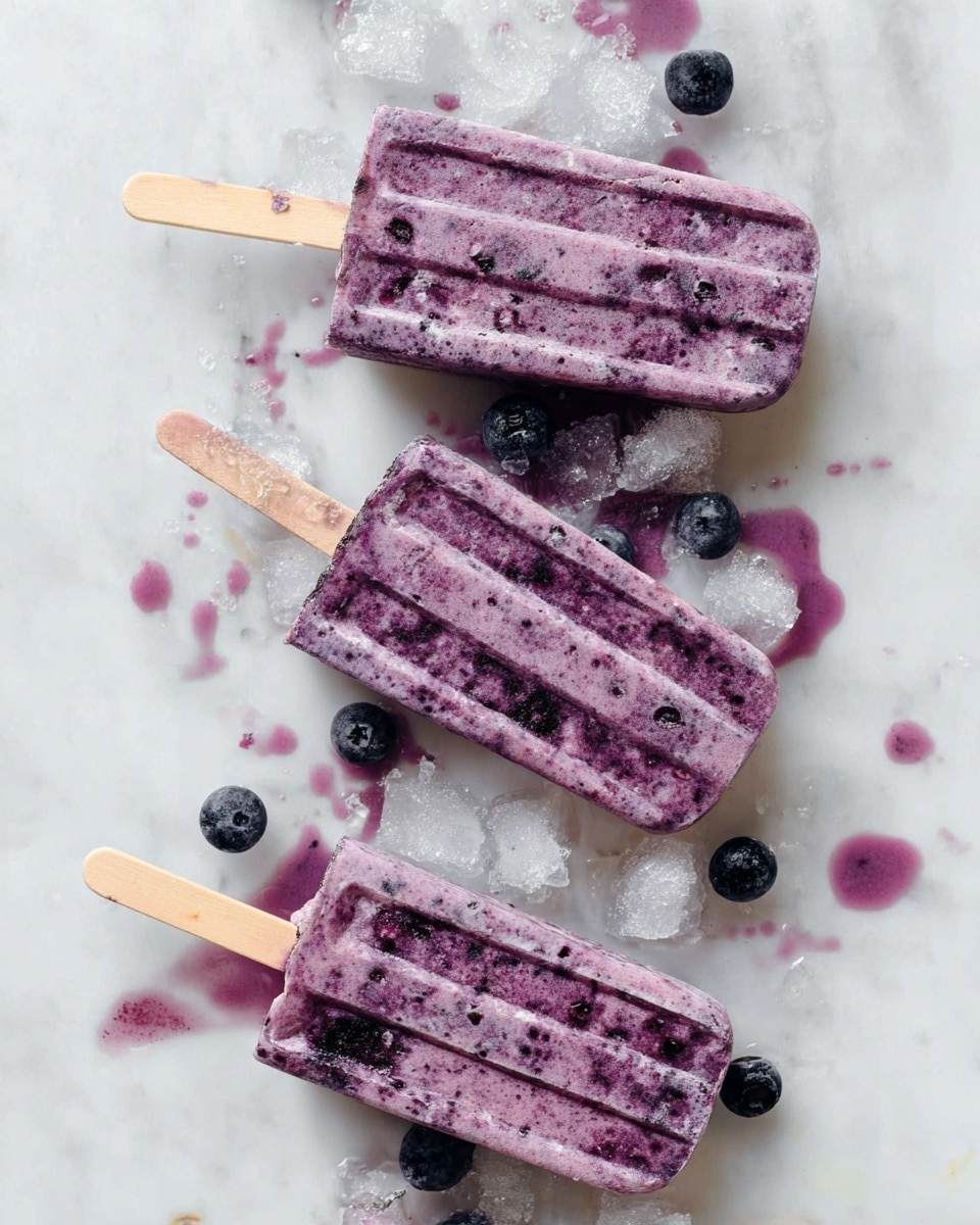 Blueberry Basil Popsicles