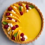 Mango Curd Tart with a Coconut Crust