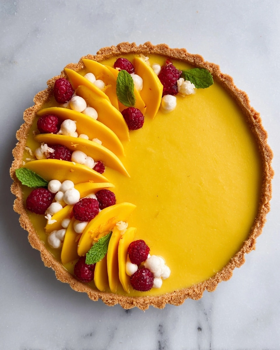Mango Curd Tart with a Coconut Crust