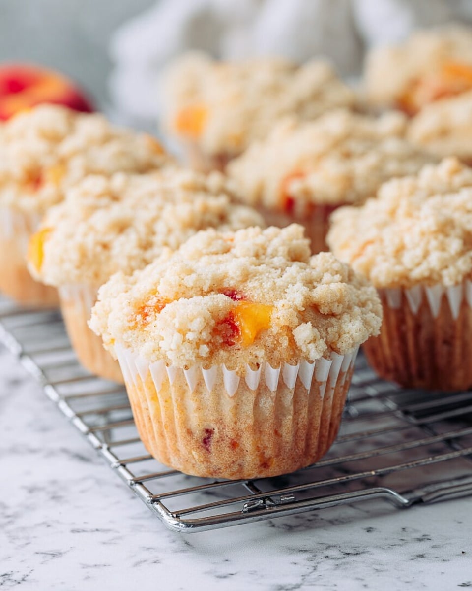 Peach Cobbler Muffins