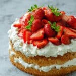 Strawberry Tahini Cake