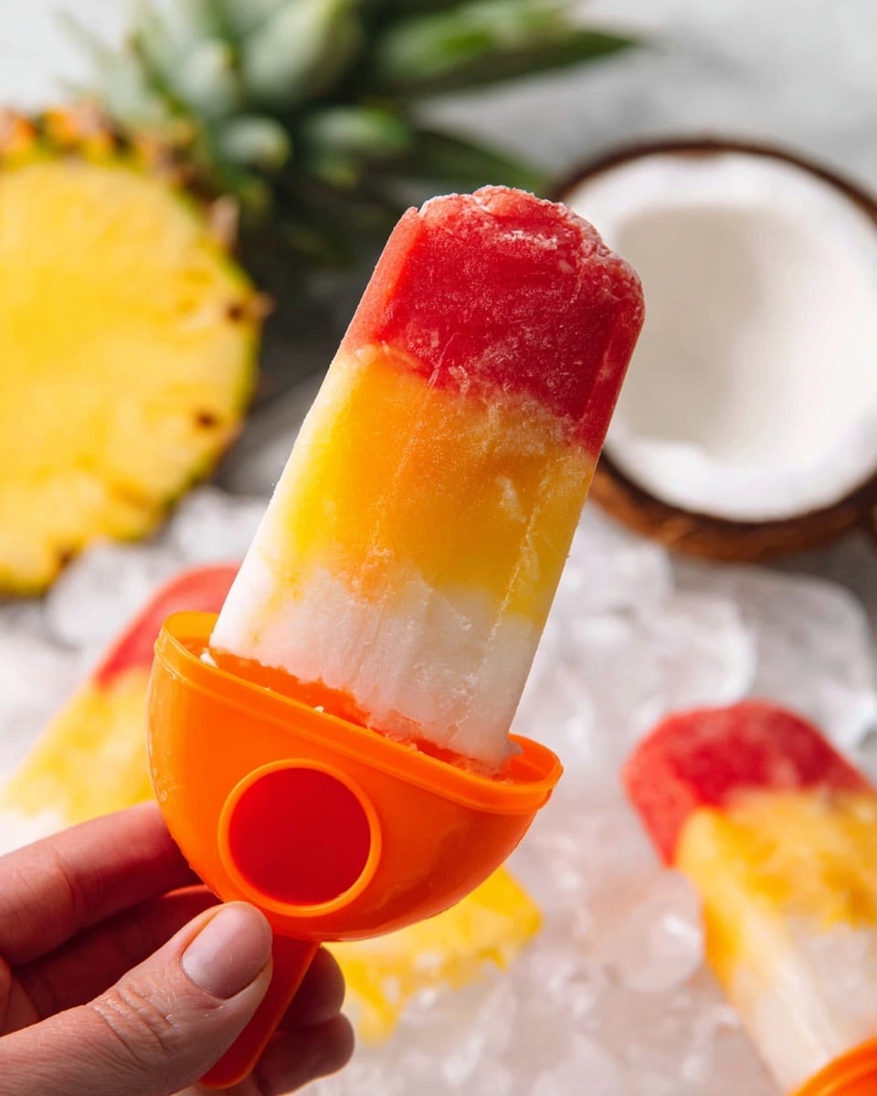 Tropical Sunrise Popsicles