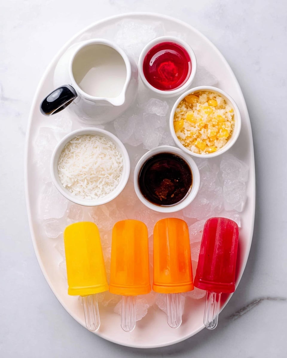 Tropical Sunrise Popsicles