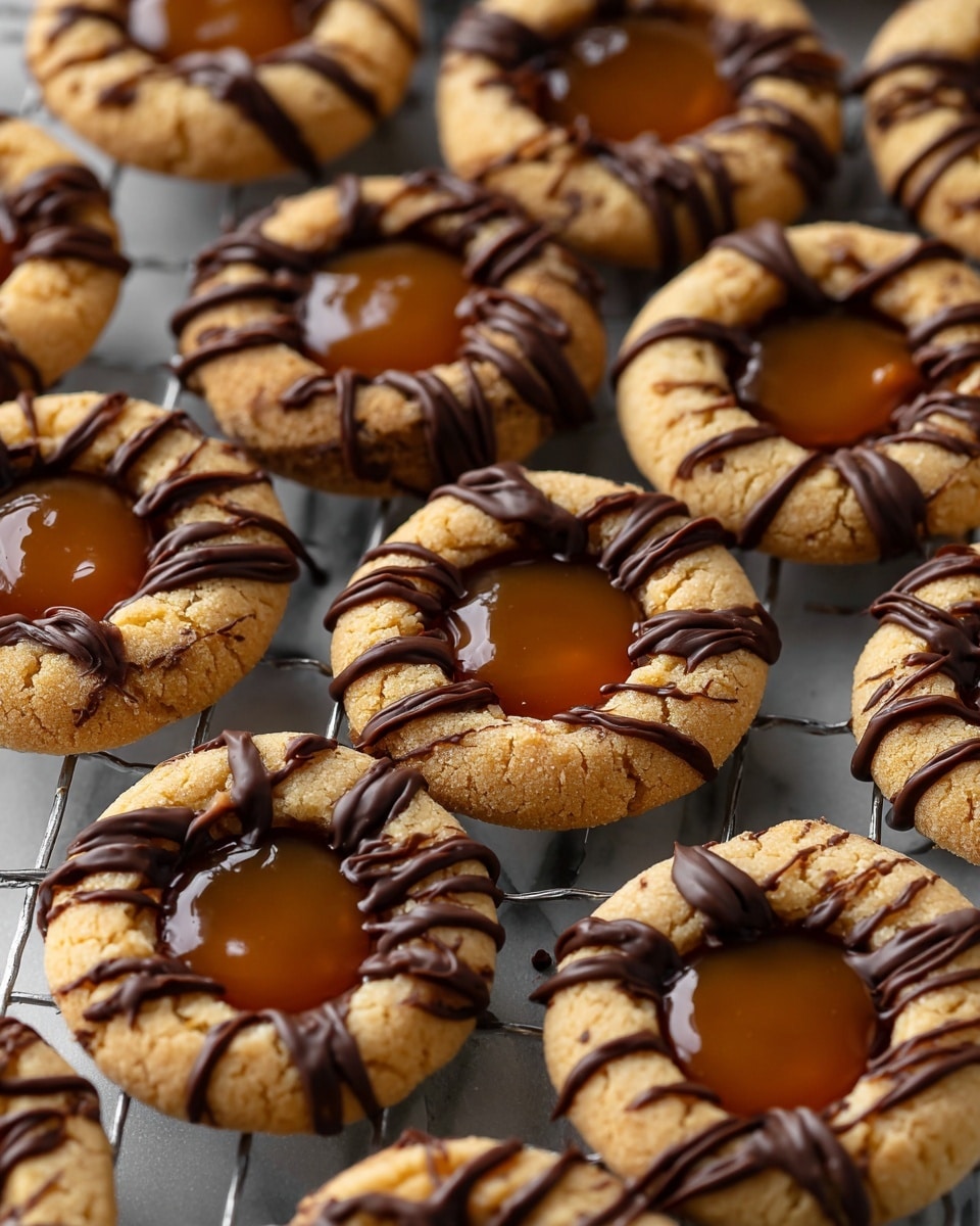 Twix Thumbprint Cookies