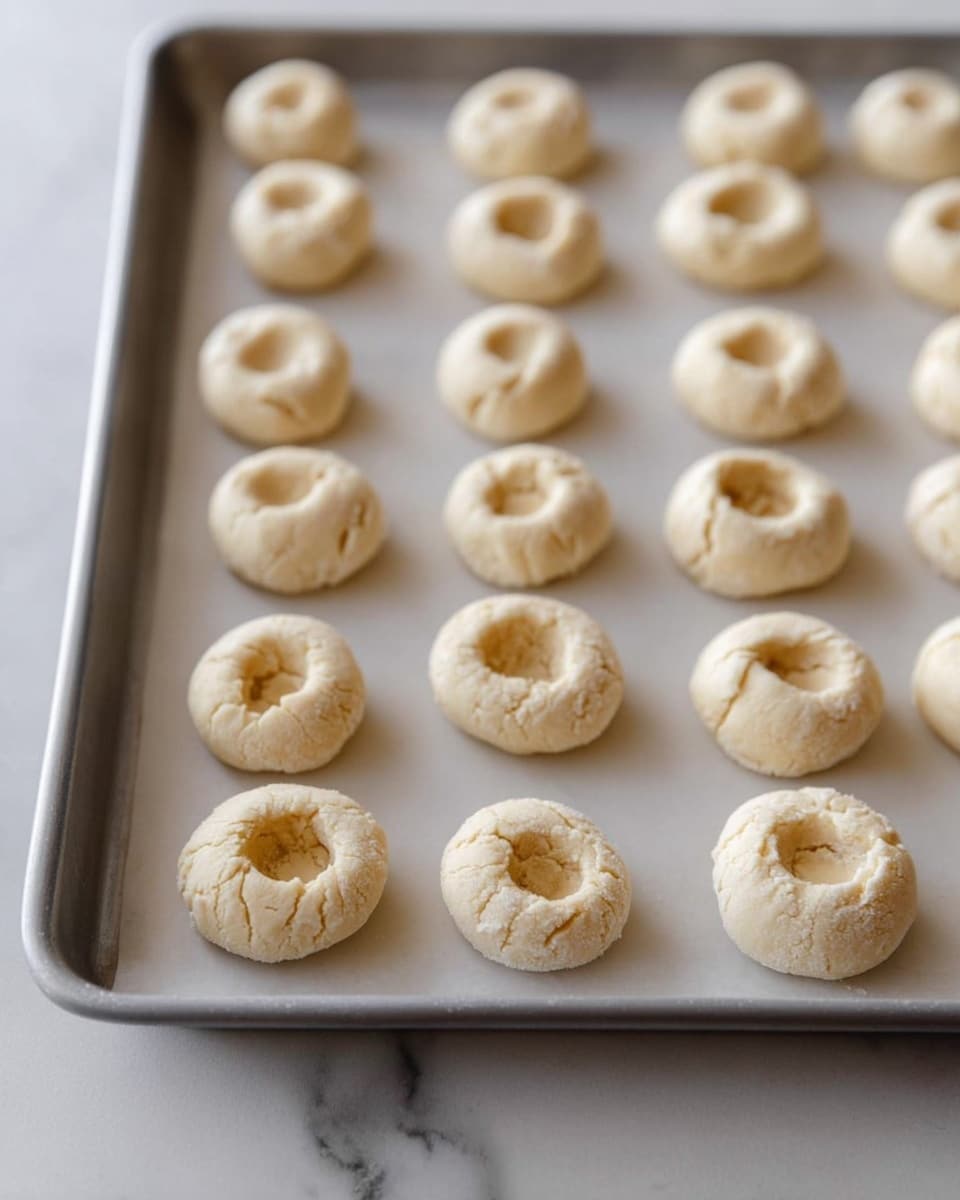 Twix Thumbprint Cookies